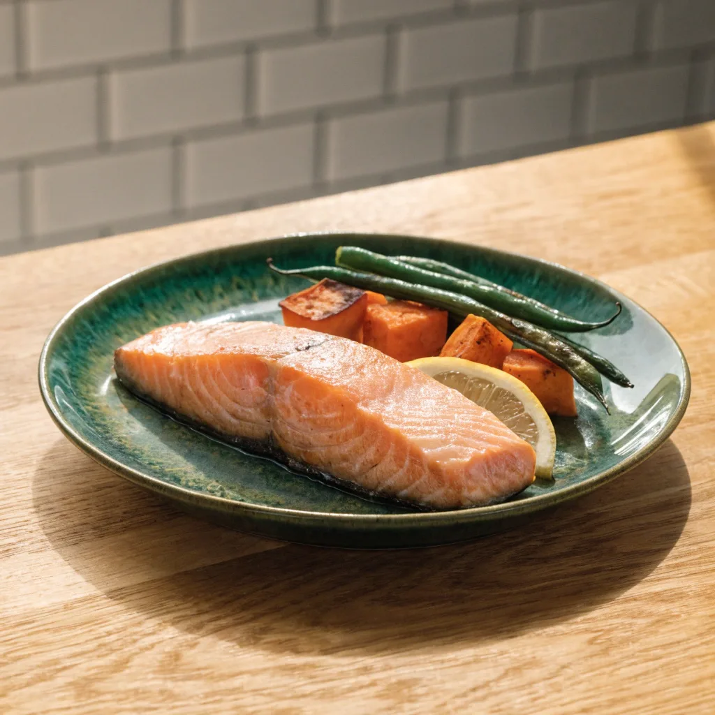 Saumon et patate douce au four pour meal prep