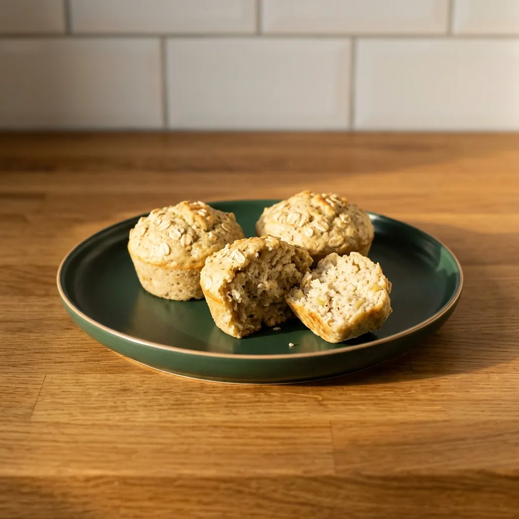 Muffins van banaan, havermout en eiwit