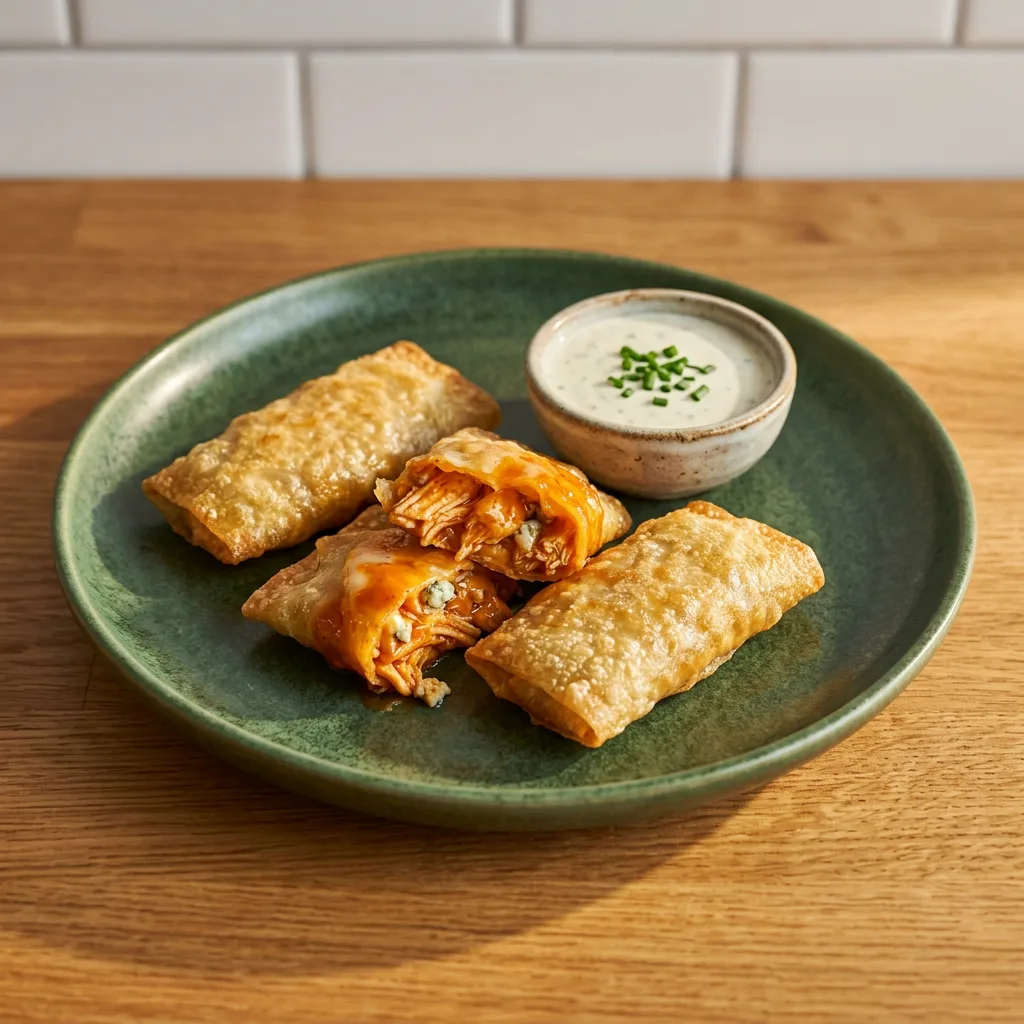 Buffalo Chicken Rice Paper Dumplings