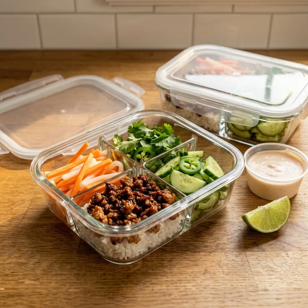 Chicken Banh Mi Meal Prep Bowls