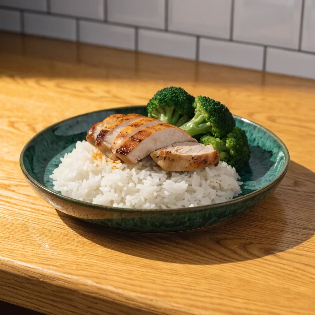 Chicken, Rice and Broccoli Meal Prep Bowls