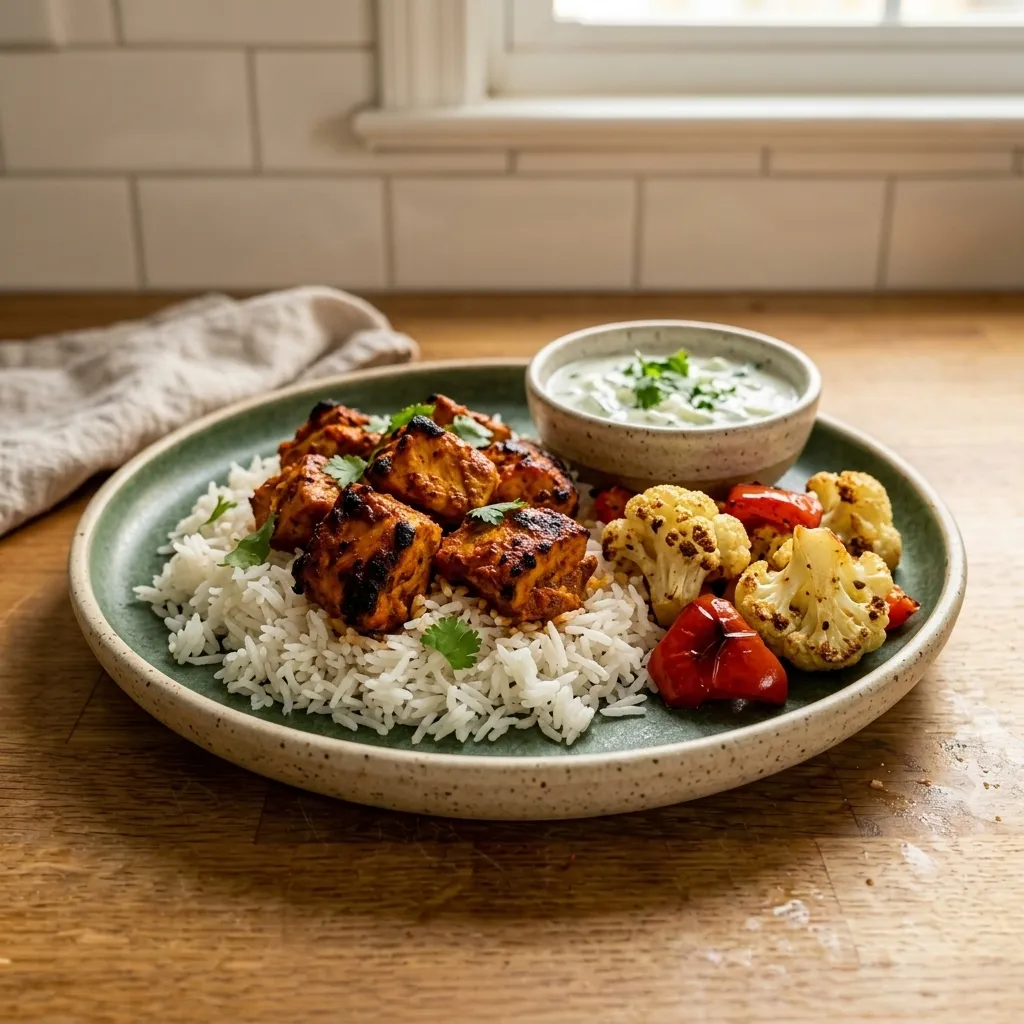 Chicken Tikka Meal Prep Bowls with Basmati Rice