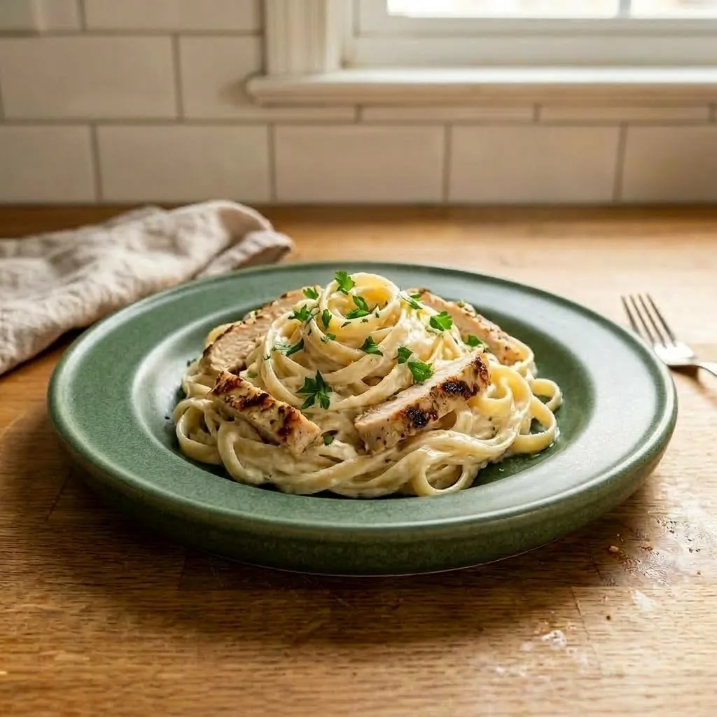 Cottage Cheese Alfredo Pasta