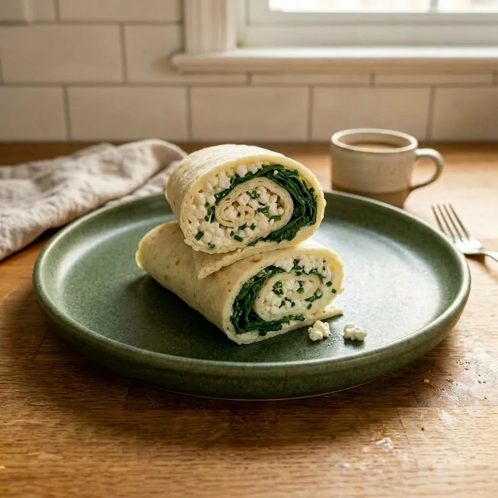 Wraps au cottage cheese et blancs d'œufs