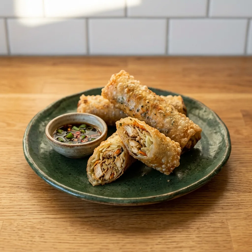 Crispy Chicken and Veggie Rice Paper Rolls