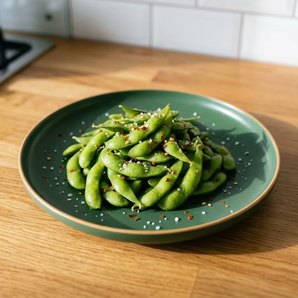 Edamame with Sea Salt and Chili