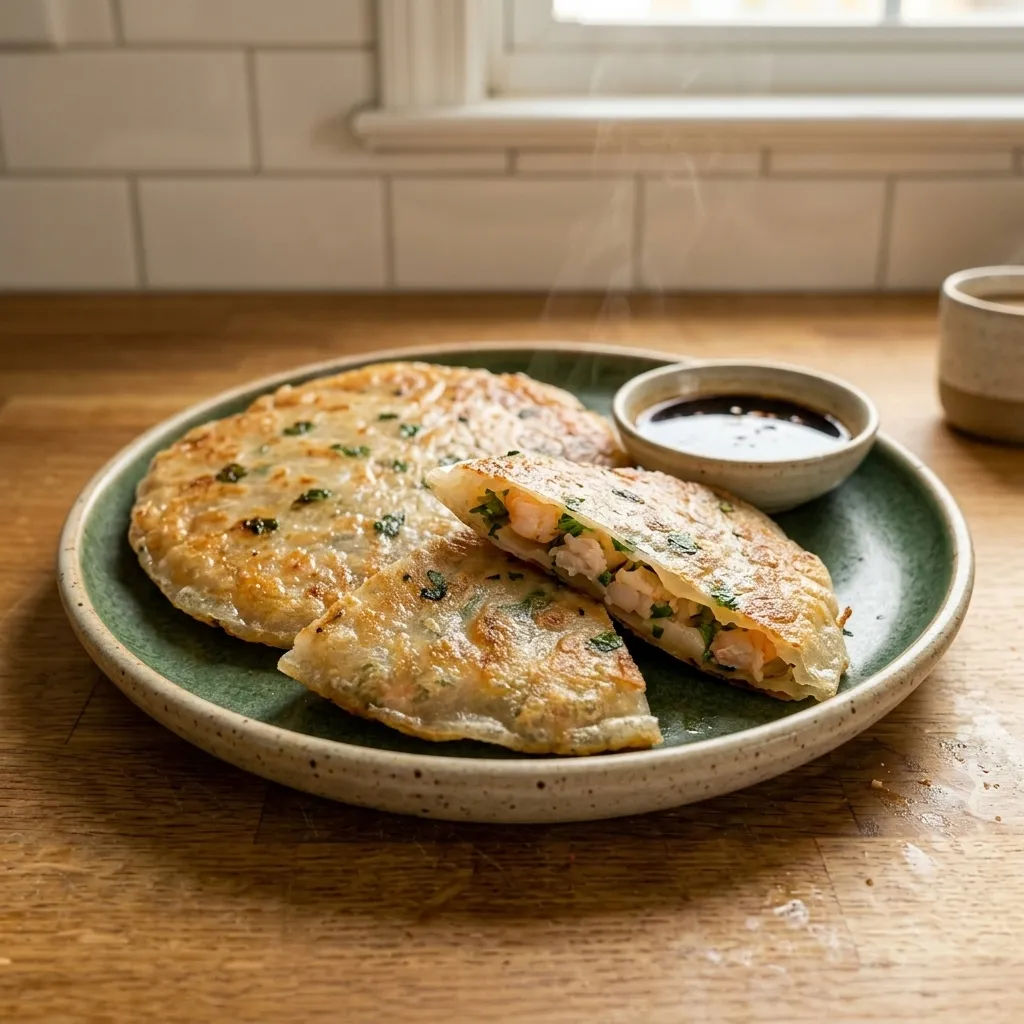 Five-Spice Shrimp Rice Paper Pancakes