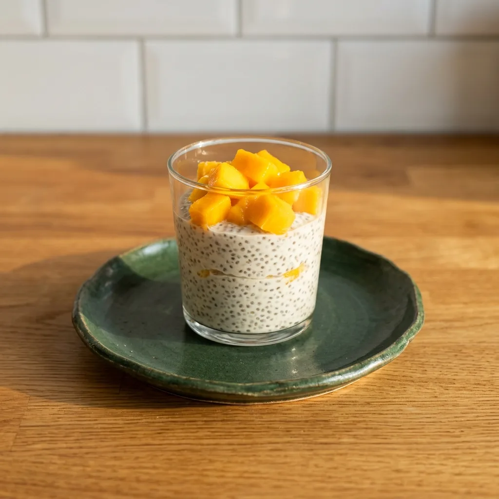 Greek Yogurt Chia Pudding with Mango