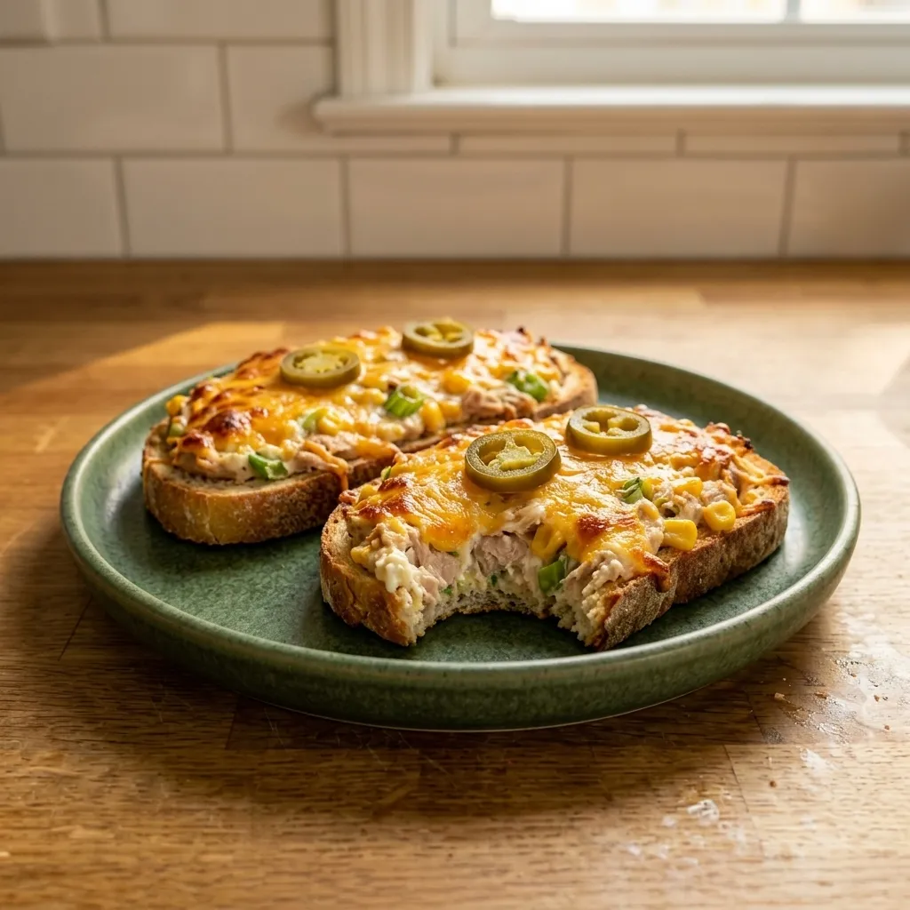 Open-Faced Tuna Melt with Cottage Cheese