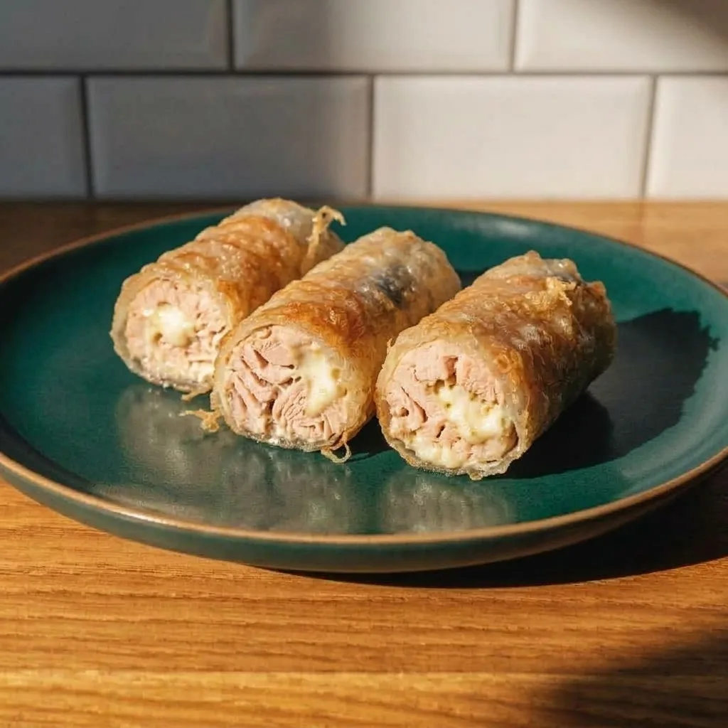 Rouleaux en feuille de riz au saumon et cream cheese