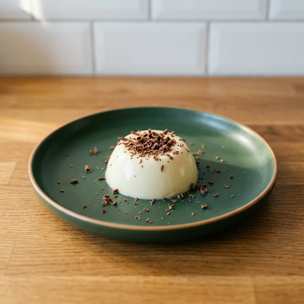 Pannacotta på skyr med mörk choklad