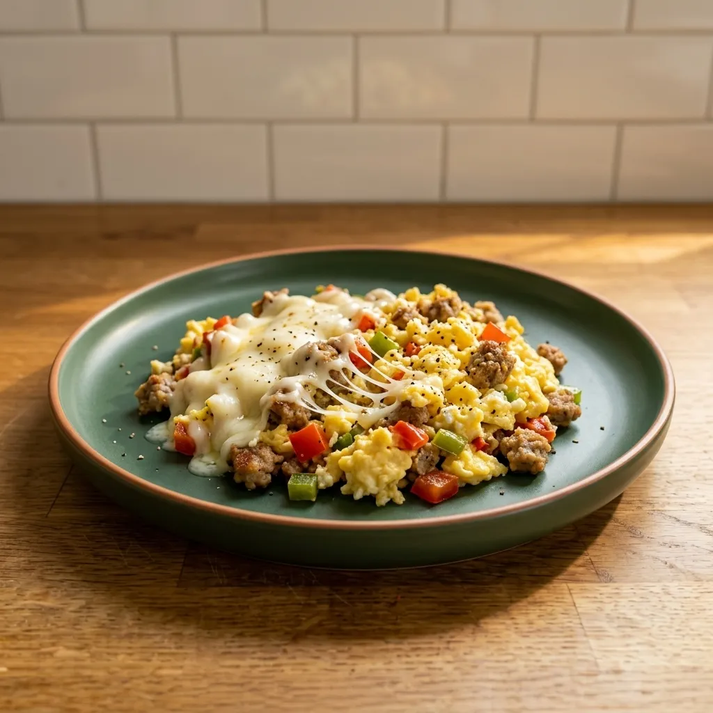 Turkey Sausage and Cottage Cheese Breakfast Skillet