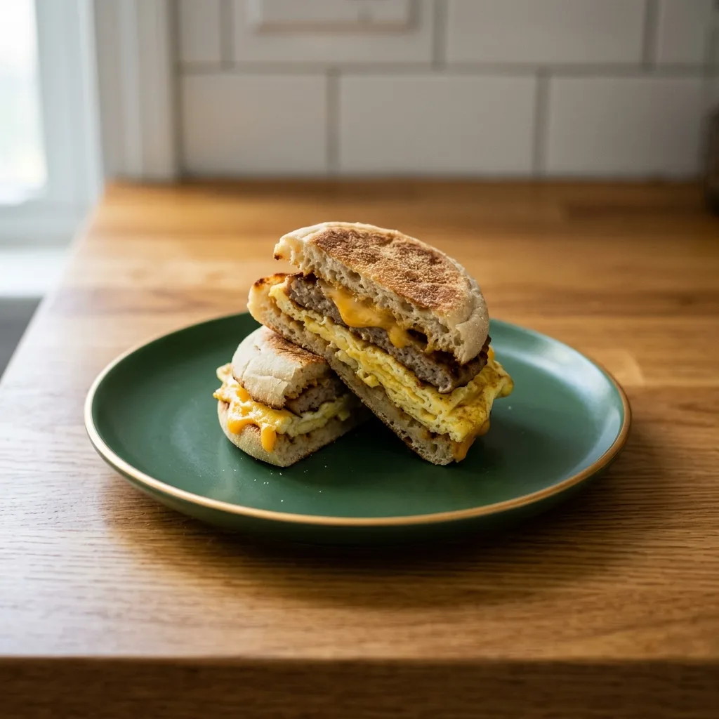 Turkey Sausage and Egg Breakfast Sandwich